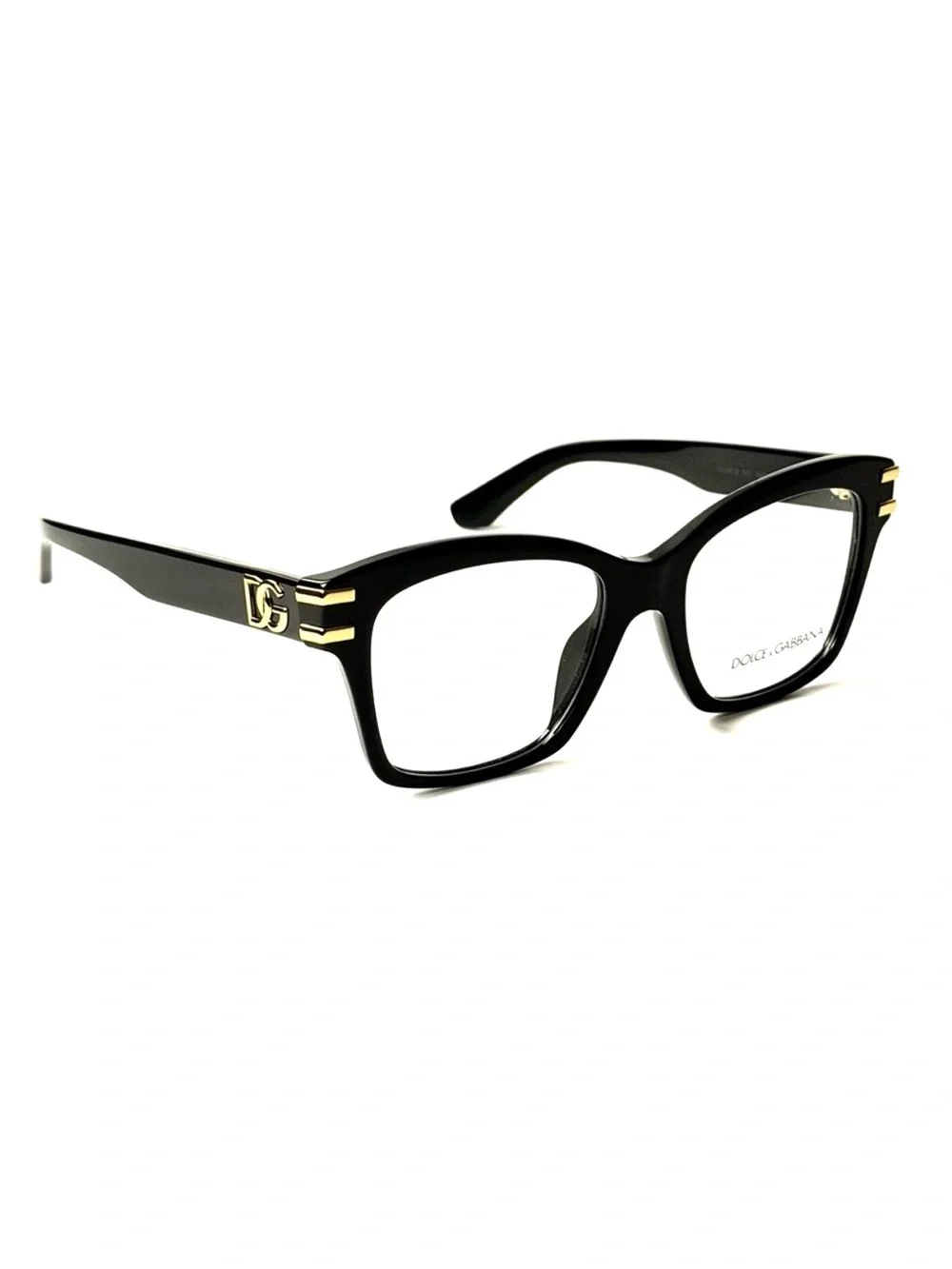 Dolce and Gabbana DG 3419 501 Black with Gold Authentic New Eyeglasses